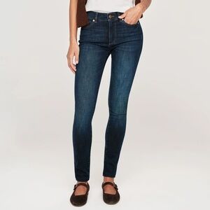 DL 1961 Mid-Rise Dark Blue Skinny Jeans - Size 24